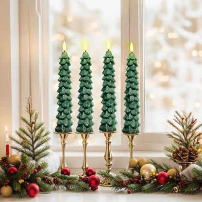 🎄 Remote Control Flameless Christmas Tree Candle✨