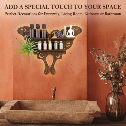 🌲🎁Christmas Gift 50% Off--Butterfly Carved Wooden Wall Shelf