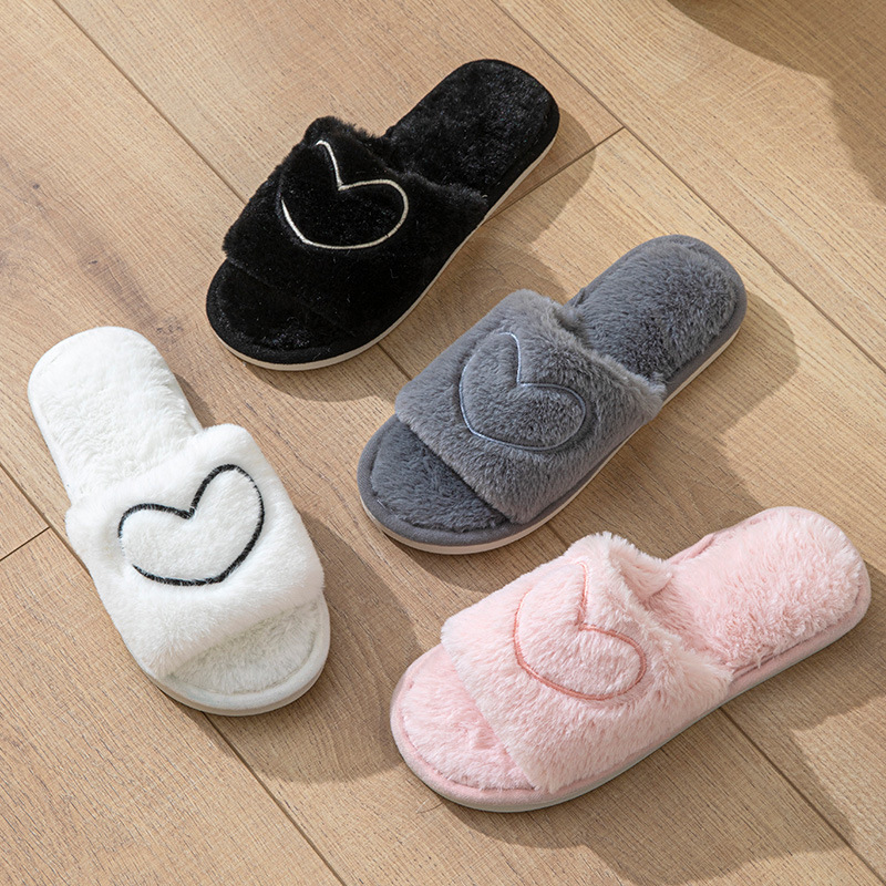 Indoor and Outdoor Cotton Slippers for Couples All-Season Fleece-Lined Slippers