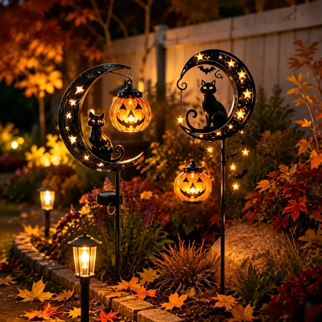 🐈Solar Black Cat Garden Stake Light 🎃 Create a Magical Halloween Glow