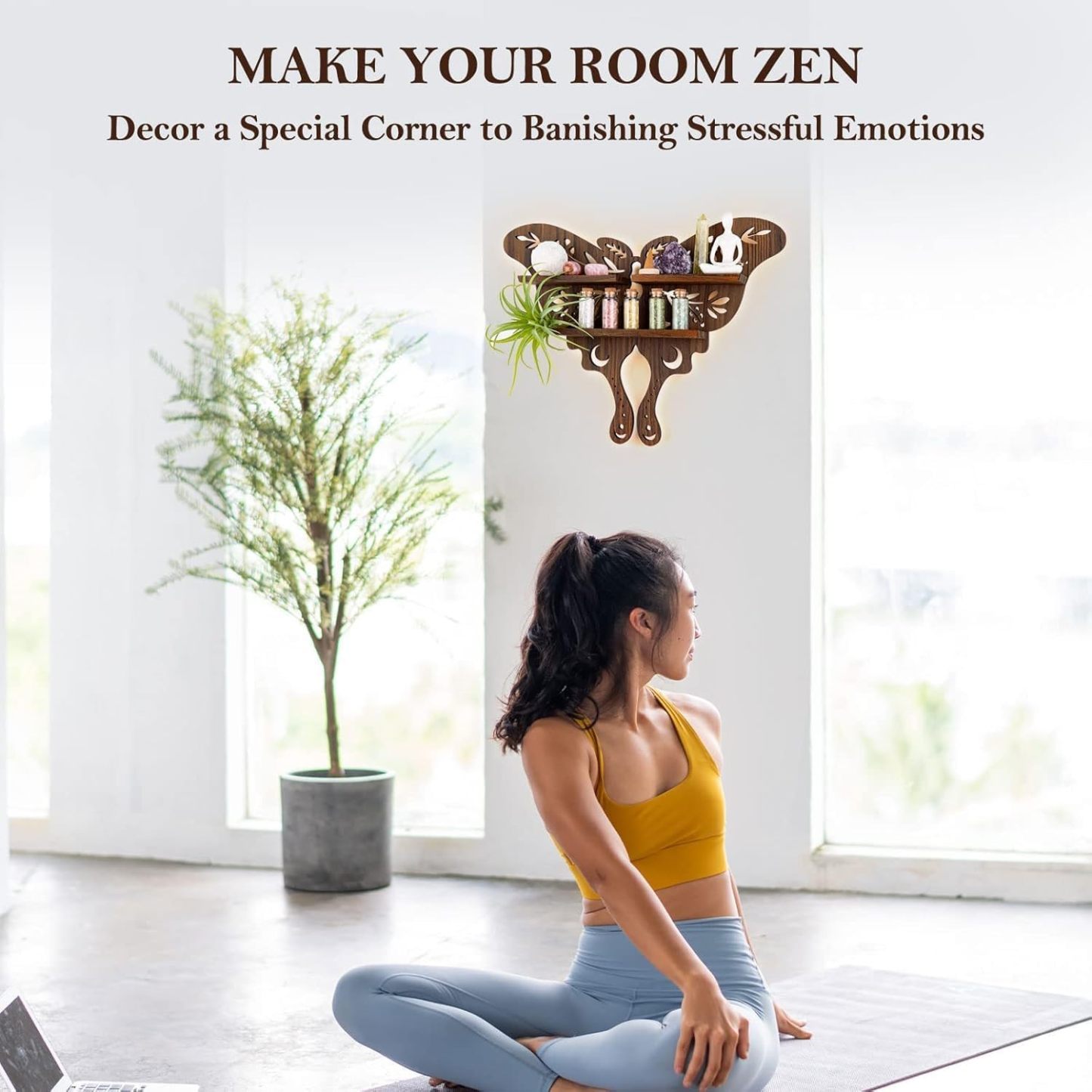 🌲🎁Christmas Gift 50% Off--Butterfly Carved Wooden Wall Shelf