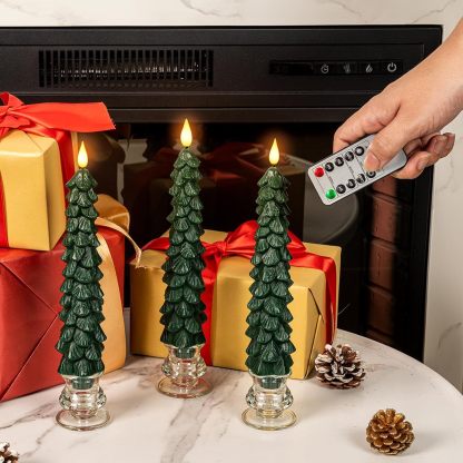 🎄 Remote Control Flameless Christmas Tree Candle✨