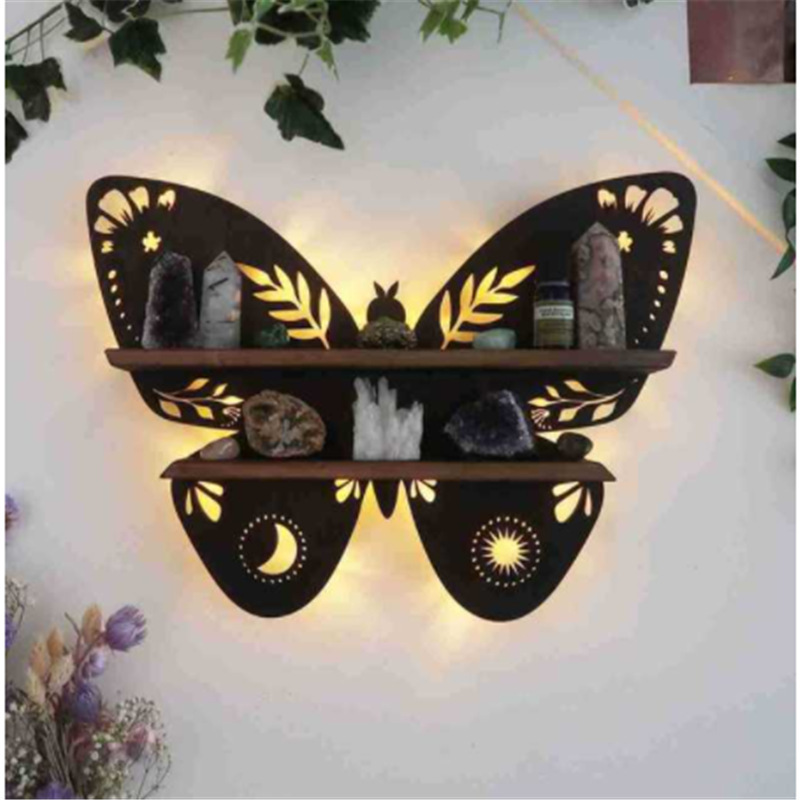 🌲🎁Christmas Gift 50% Off--Butterfly Carved Wooden Wall Shelf