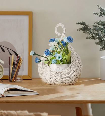 Hand-woven Hanging Storage Basket | Weaving natural textures into your home, elevating storage to an art form