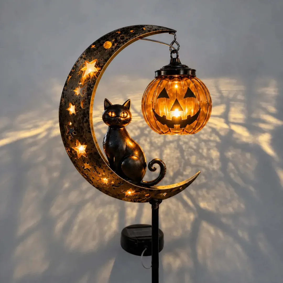 🐈Solar Black Cat Garden Stake Light 🎃 Create a Magical Halloween Glow
