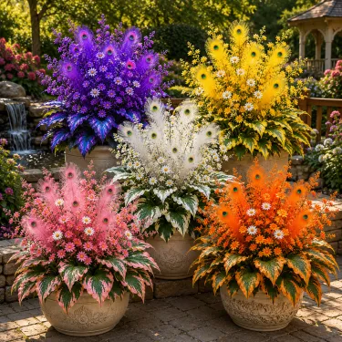 🏠🤗 Peacock Flame Hosta™ – Effortless Beauty For Shady Spaces💥