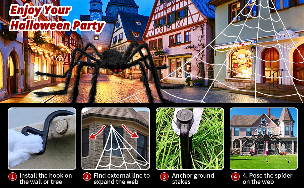 spider webs halloween decorations