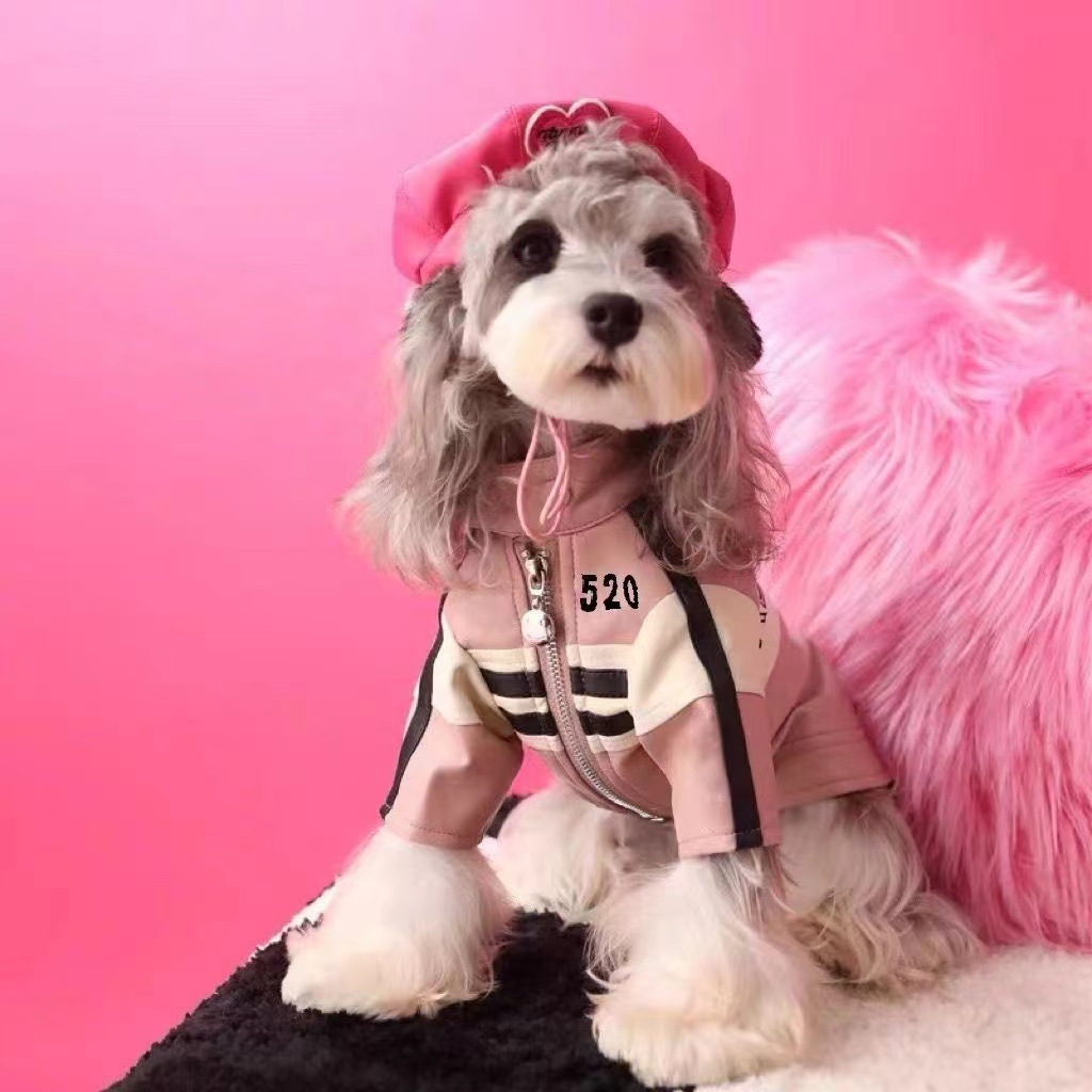 Pet Motorcycle-Style Warm Leather Jacket: Textured Cut, Warm Protection