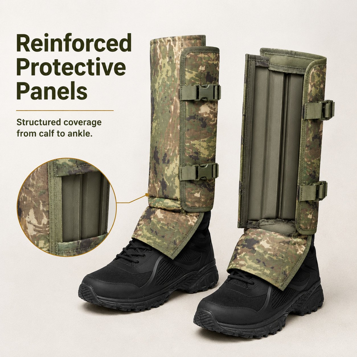 🐍🛡 Reinforced Lower Leg Protection Gaiters – 1000D Outdoor Leg Guards for Hiking & Hunting ⛰️
