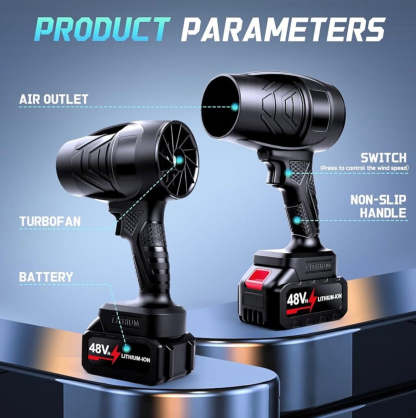 Stepless Speed Blower, Electric Air Duster, Portable and Compact, Powerful Motor,Material, for Blowing, Drying, Dust Blowing, Snow Blowing, Yard Cleaning