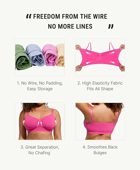 Jiawencolor™ Wire-free seamless support bra