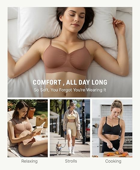 Jiawencolor™ Wire-free seamless support bra