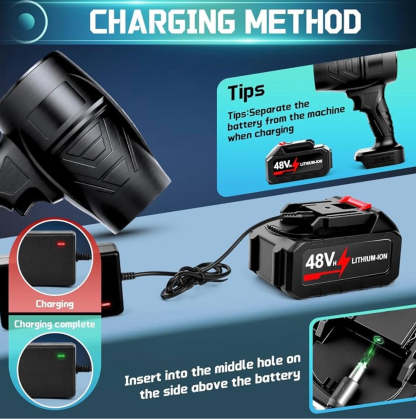 Stepless Speed Blower, Electric Air Duster, Portable and Compact, Powerful Motor,Material, for Blowing, Drying, Dust Blowing, Snow Blowing, Yard Cleaning