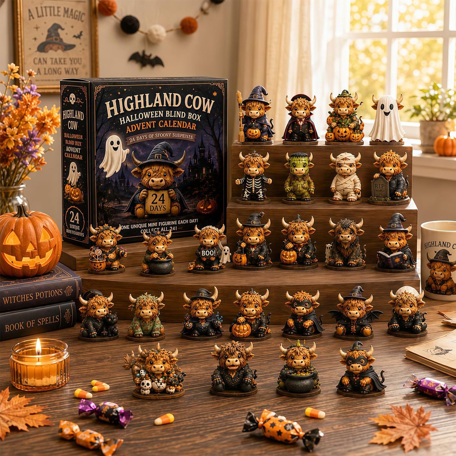 Highland Cow Halloween Countdown Calendar 2026🐮🎃✨