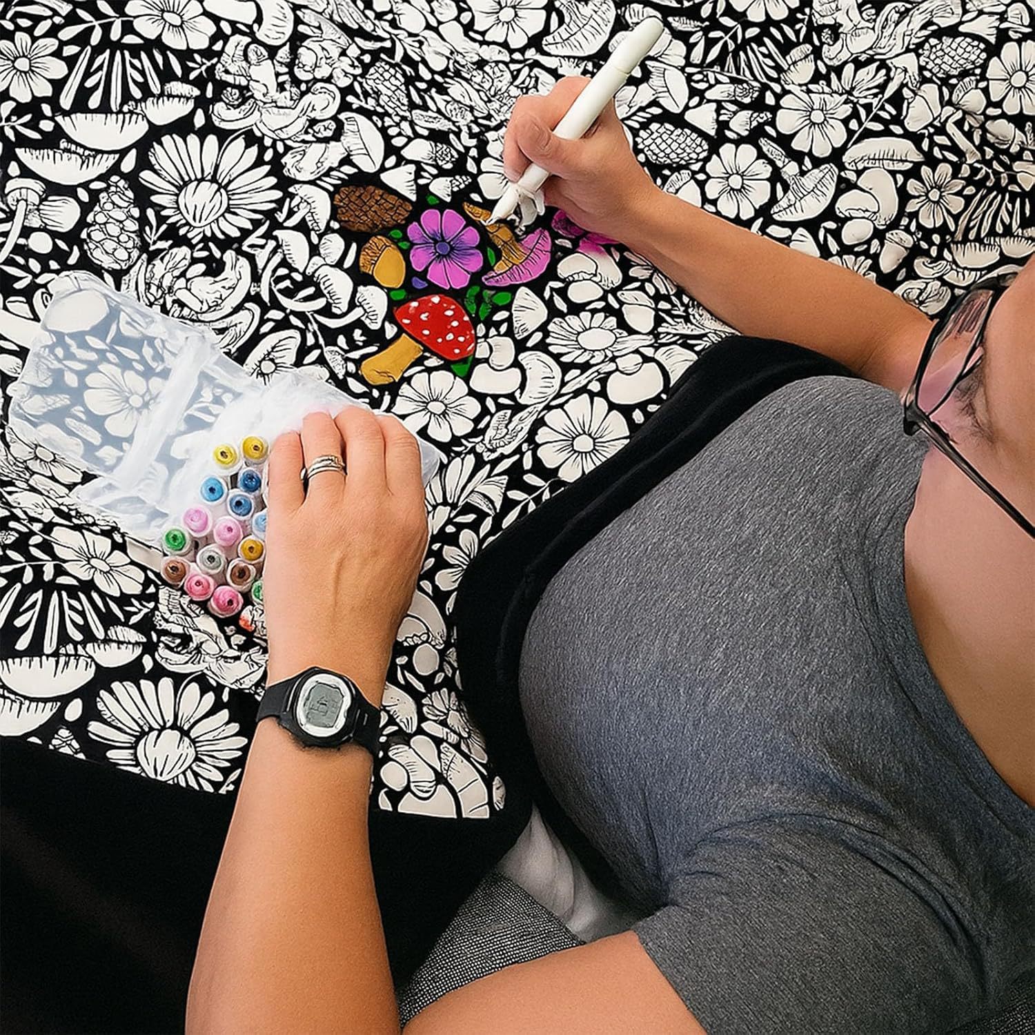 ✨Last Day 49% OFF🎨DIY Coloring Blanket with Markers🎁Perfect Gift For Family & Friends