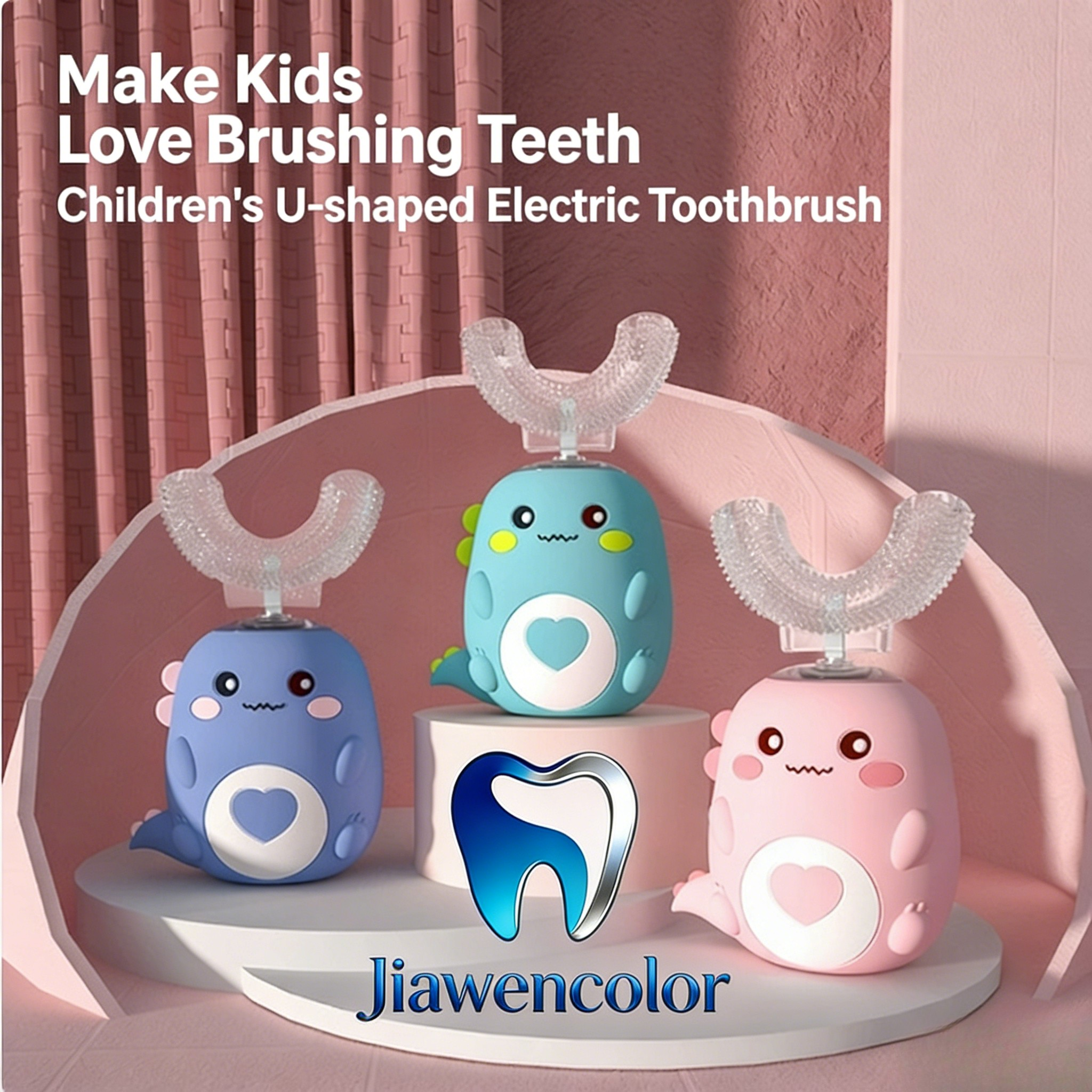 Jiawencolor™ Kids U-Shaped Sonic Toothbrush: Where Play Meets Precision 🦷✨