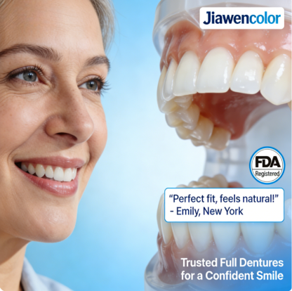 😁🌎 Jiawencolor™ Medical Full Denture with Strong Suctiond🦷Obtain American Dental Association（ADA）Certification——Rediscover the joy of chewing, unlock your confident smile ✨