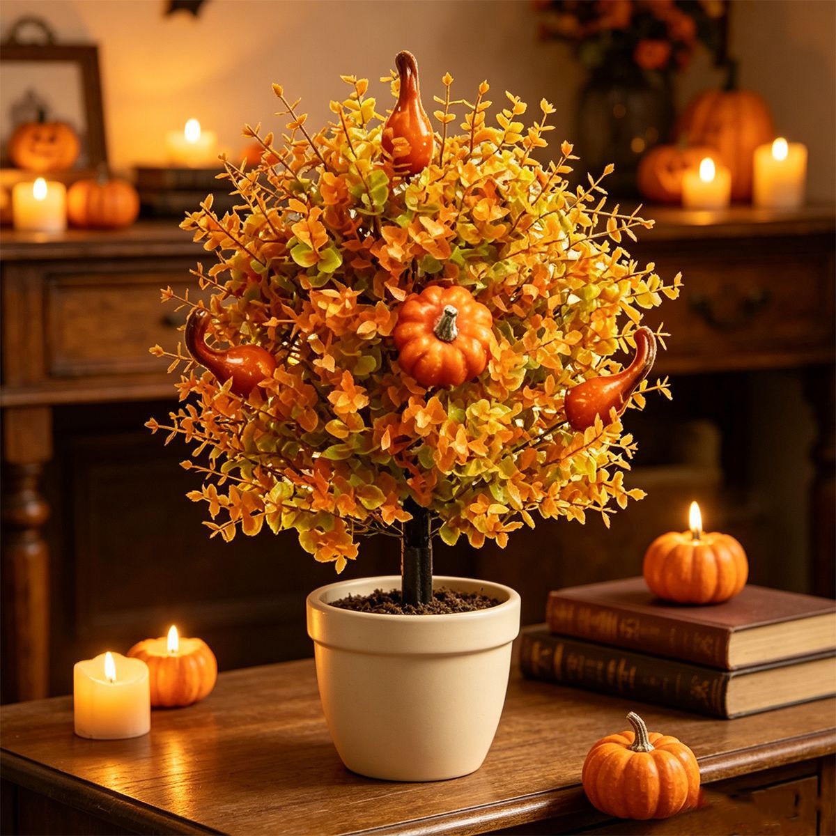 Fall Pumpkin Topiary: Whimsical Harvest Decor 🍂