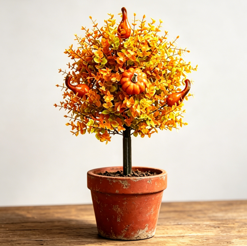 Fall Pumpkin Topiary: Whimsical Harvest Decor 🍂