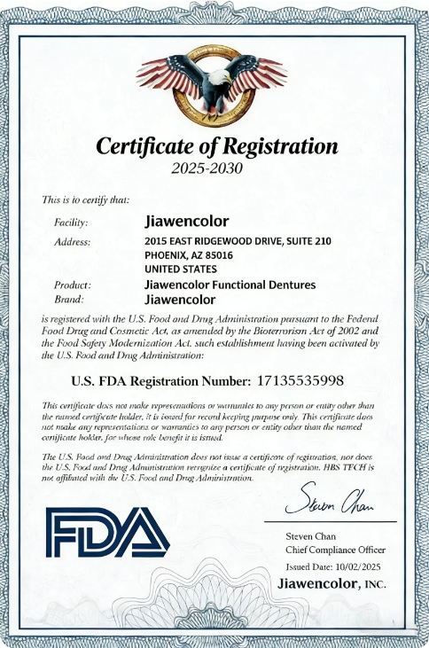 😁🌎 Jiawencolor™ Complete Denture with Strong Suctiond🦷Obtain American Dental Association（ADA）Certification、510 (k) Cleared