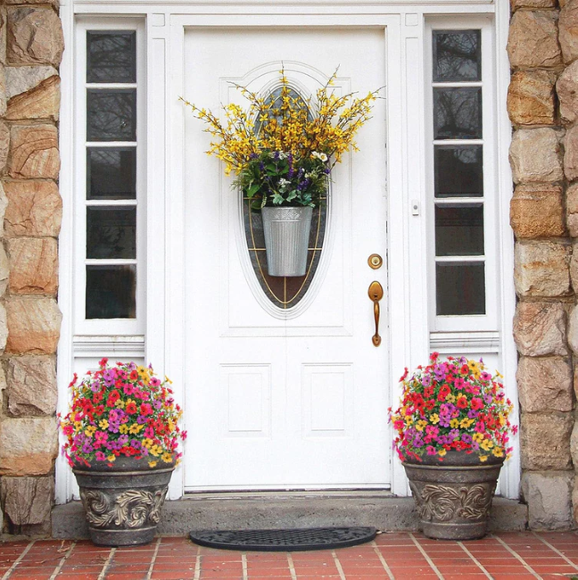 Artificial Outdoor Flower Stake 🌱 | Weatherproof No-Maintenance Blooms