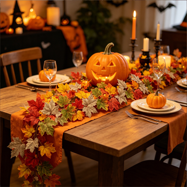 🍂 Luxe Maple Leaf Garland | Timeless Autumn Decor