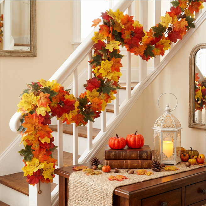 🍂 Luxe Maple Leaf Garland | Timeless Autumn Decor
