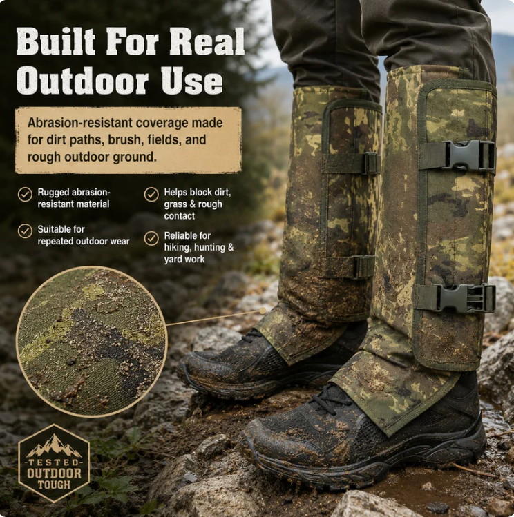 🐍🛡 Reinforced Lower Leg Protection Gaiters – 1000D Outdoor Leg Guards for Hiking & Hunting ⛰️