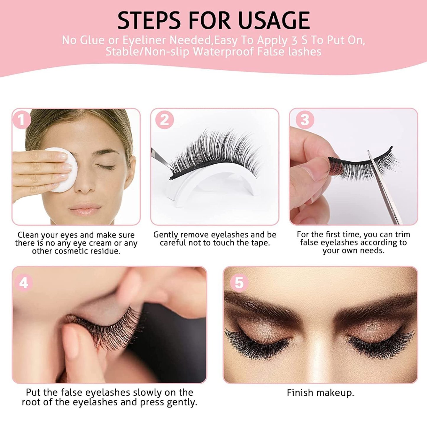 🎁SELLING FAST! 🔥 70K+ SOLD -Reusable Self-Adhesive Eyelashes(🔥BUY 1 GET 1 FREE🔥)