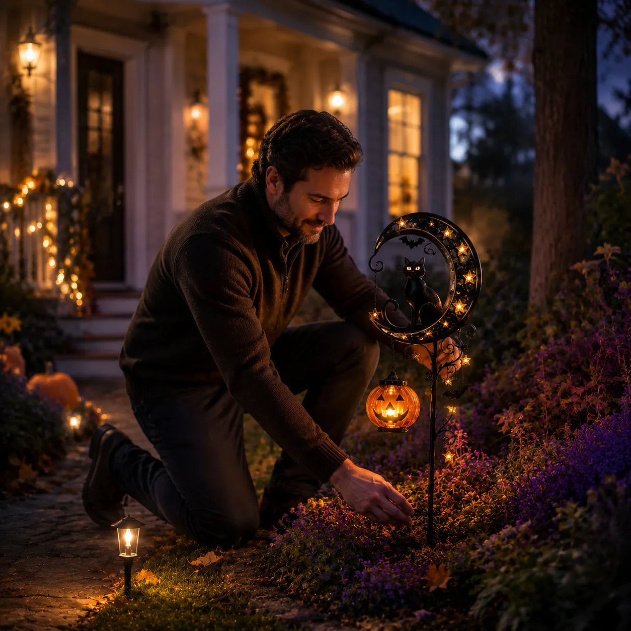 🐈⬛ Solar Black Cat Garden Stake Light 🎃 Create a Magical Halloween Glow