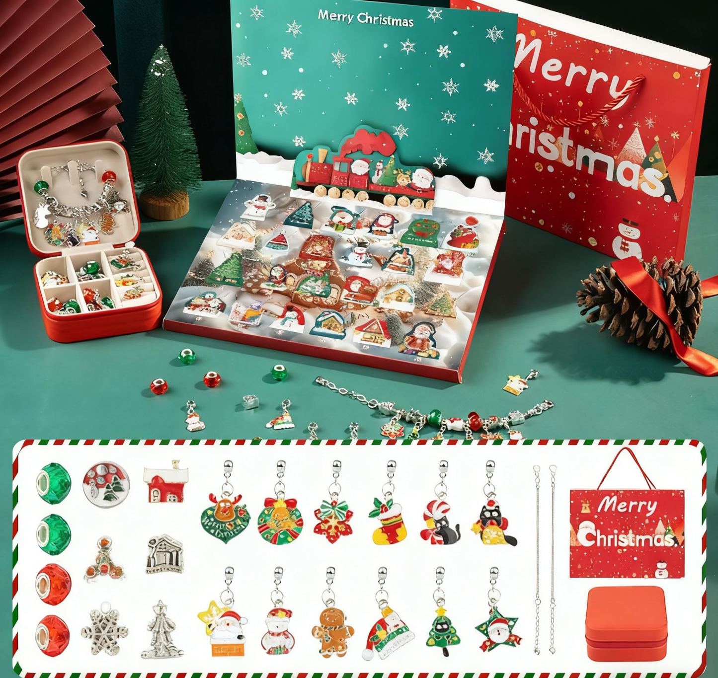 Christmas Bead Pop-Up Gift Box｜Unlock an Immersive Christmas Surprise Experience