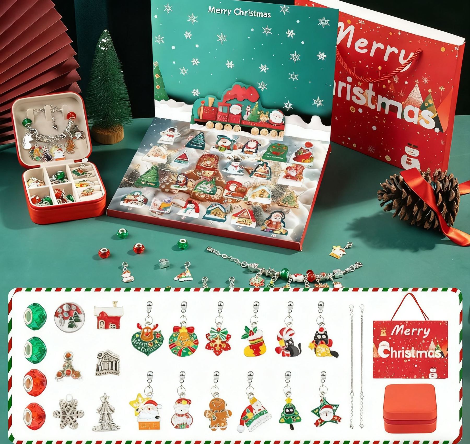 Christmas Bead Pop-Up Gift Box｜Unlock an Immersive Christmas Surprise Experience