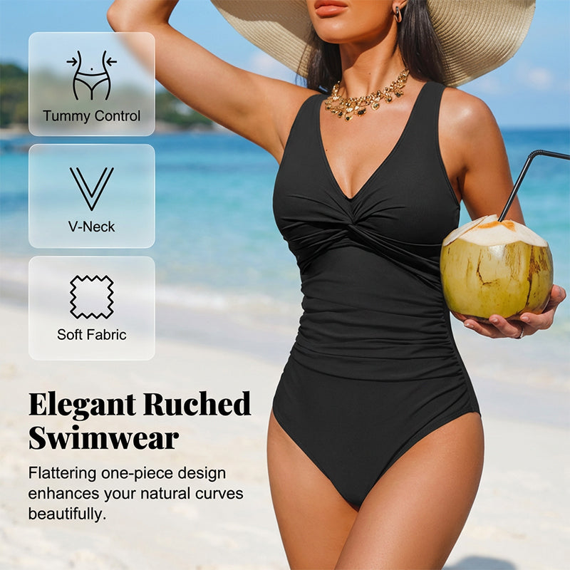 👙Last Day Promotion - Only $28.99!!👚Women's Tummy Control One-Piece Swimsuit🔥