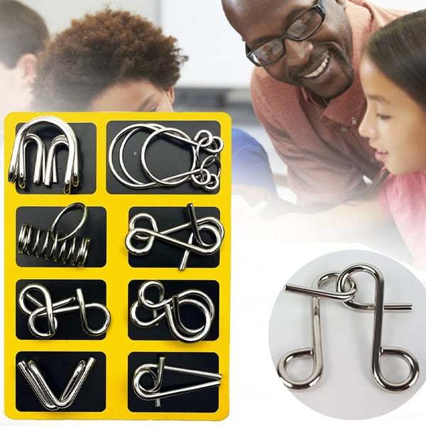 Last Day Promotion 49% OFF-Metal Puzzle Ring,Educational intellectual Toys IQ Toys,Metal Brain teaser Puzzles.