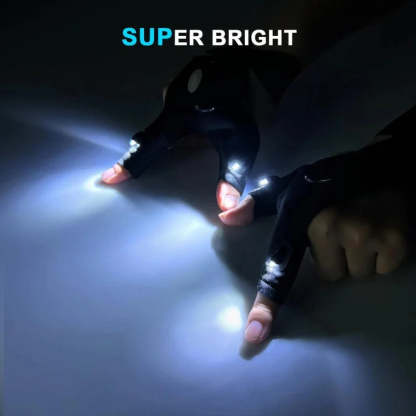 Hands-Free LED Flashlight Waterproof Gloves