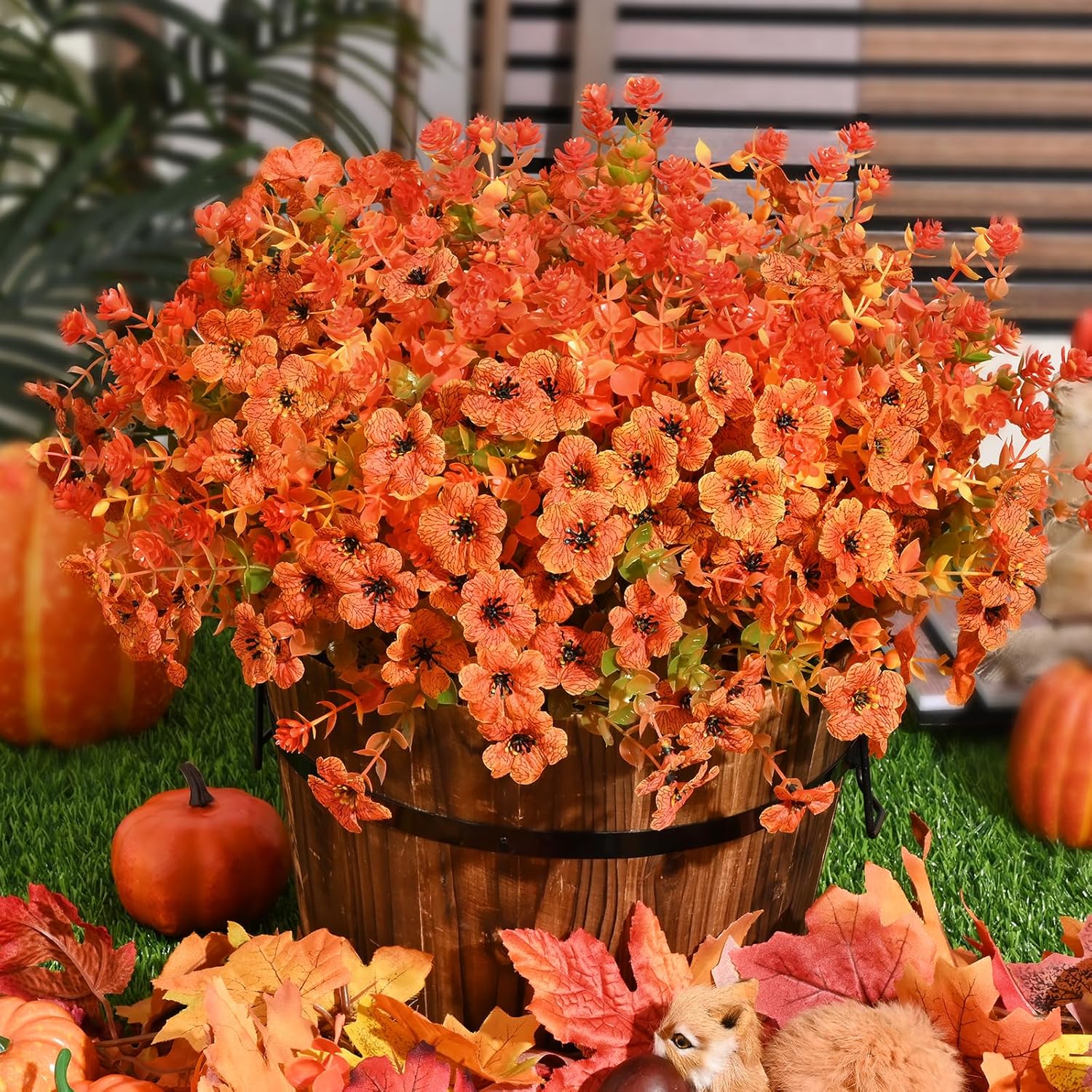 💖LAST DAY 49% OFF🍁Fall Artificial Flowers for Outdoors