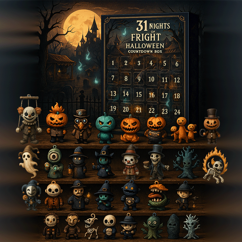 31 Nights of Fright – Halloween Countdown Box with Figurines