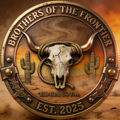 Outlaw Frontier Club Coin — “Ride Hard. Die Free.”