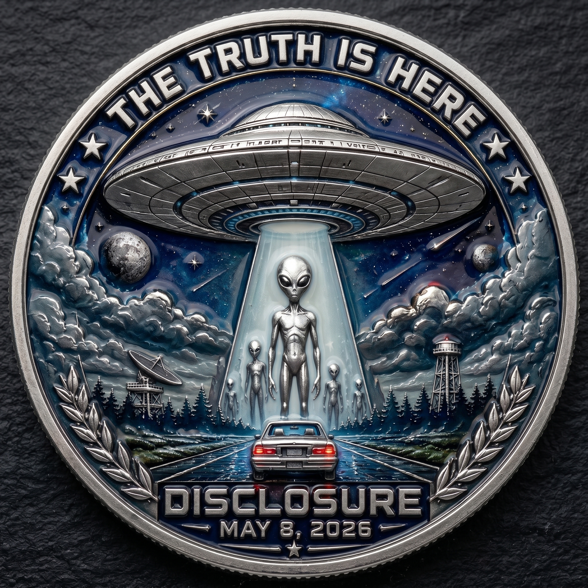 The Truth Is Here UFO Disclosure Coin