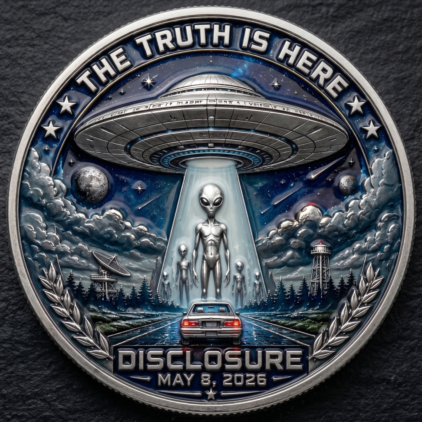 The Truth Is Here UFO Disclosure Coin