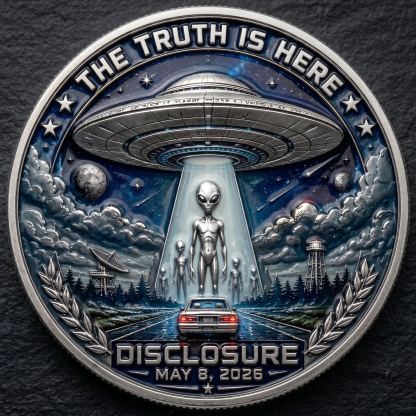 The Truth Is Here UFO Disclosure Coin