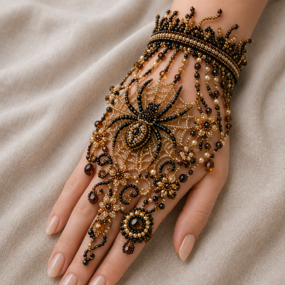 Enchanted Forest: Guardians & Shadows – DIY Beaded Hand Bracelet（When darkness awakens, the guardians rise）