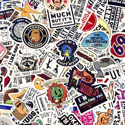 ✨130pcs Funny Stickers for Adults – Prank Meme (Dirty) Hilarious Sticker Pack(Waterproof & No Residue)