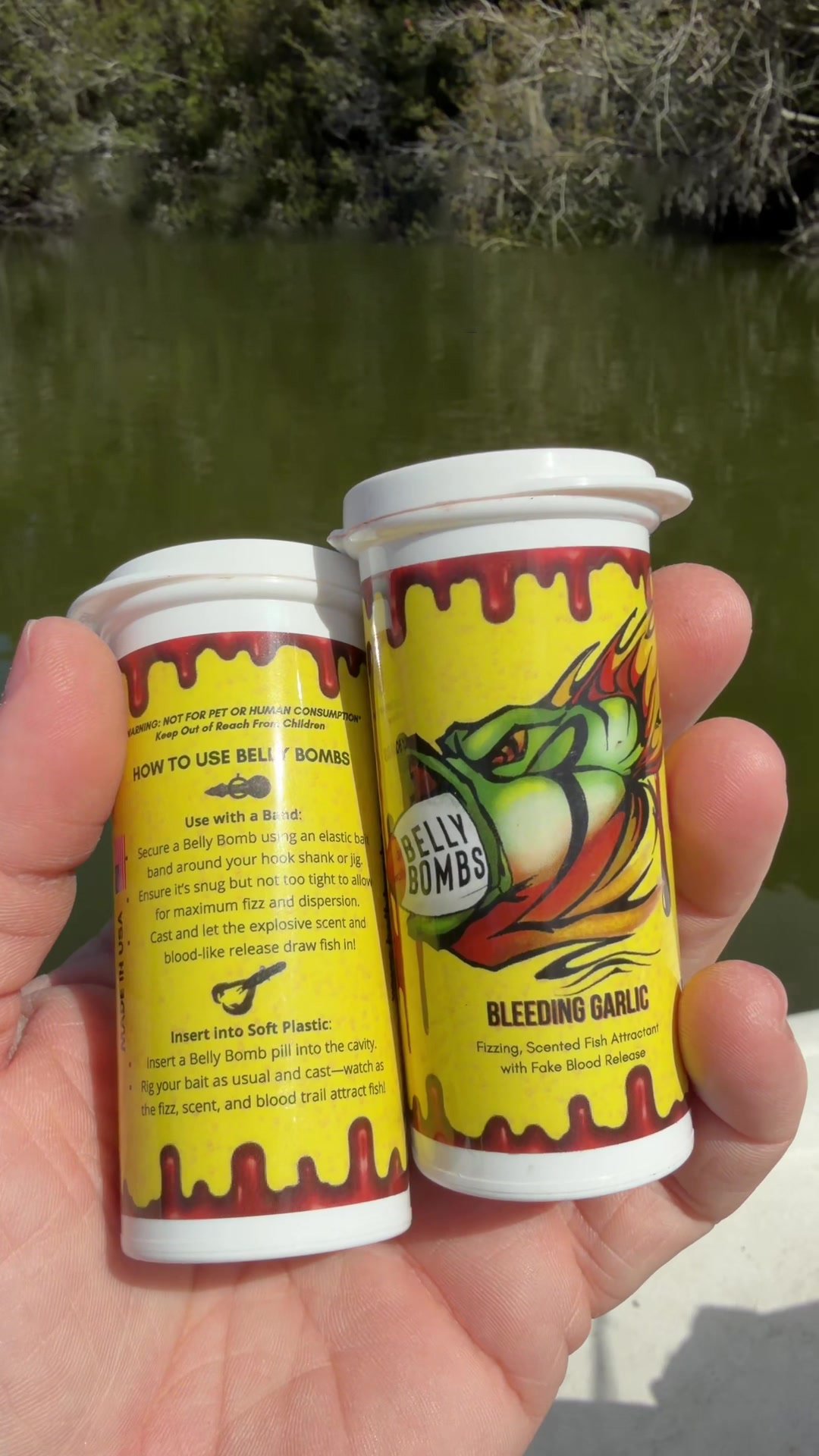 🔥 Belly Bombs Bleeding Garlic-Triple Action Bubble Blood Fishing Attractant 🩸