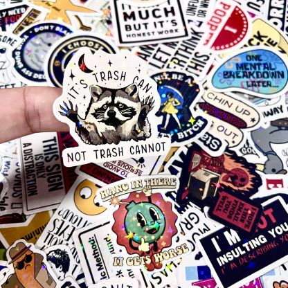 ✨130pcs Funny Stickers for Adults – Prank Meme (Dirty) Hilarious Sticker Pack(Waterproof & No Residue)