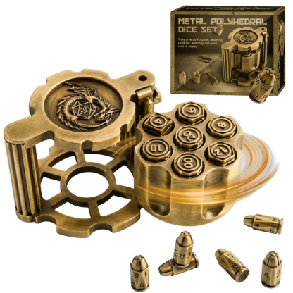 🔥LAST DAY 59% OFF🔥-🚀 Metal Bullet Dice Set🔥