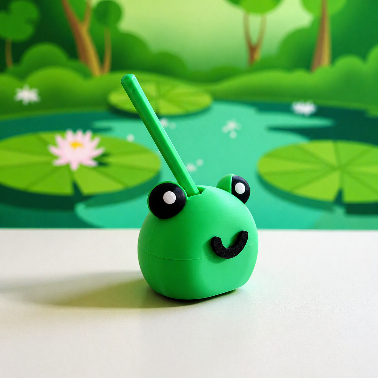 🐸Cute Frog Desk Organizer —— 😃😞A Fun Little Desk Buddy That Changes Expression