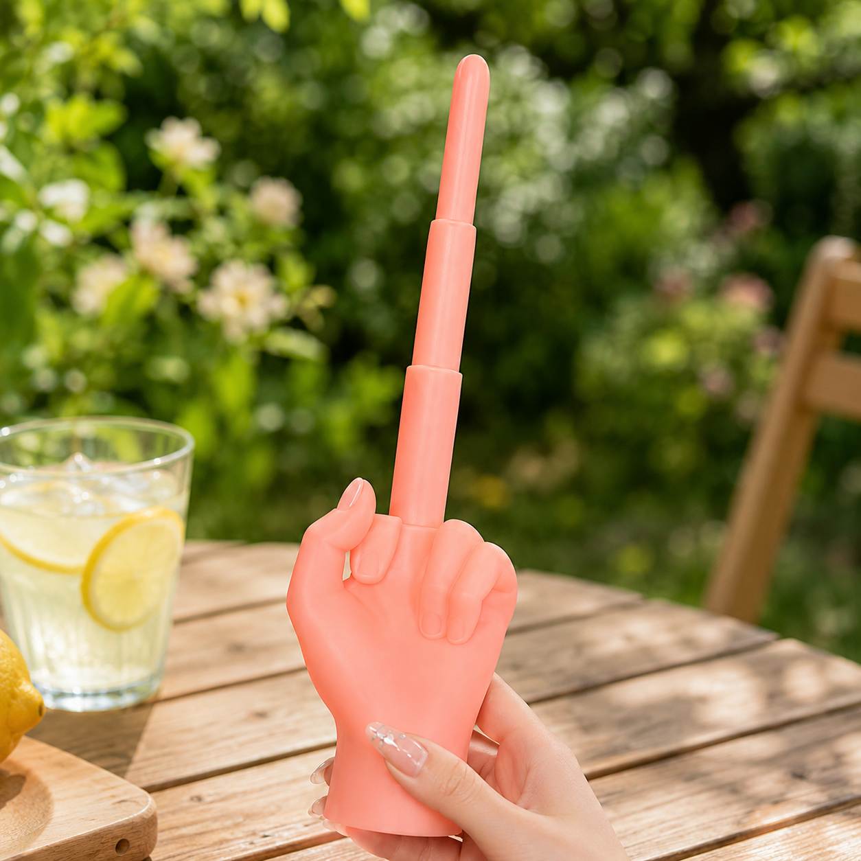 🖕🏻3-Stage Telescopic Middle Finger Gag Toy – Funny Pop-Up Hand Prank Gift😂