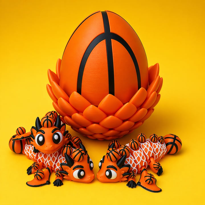 🔥LAST DAY 50% OFF-⚾ Flexi Baseball Dragons & Egg: Winged Dragon Fidget Toy