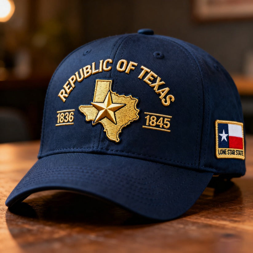 Republic of Texas Embroidered Hat, 🔥Buy 2 FREE SHIPPING ＆ Buy 2 Get 1 Free🔥